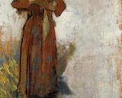 埃德加德加 - Woman with Loose Red Hair